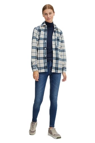 OXMO BY OXChia Damen Fleecejacke Sweatjacke Jacke mit Hemdkragen, Größe:S, Farbe:Total Eclipse (194010) von OXMO