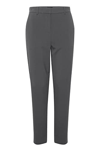 OXMO by OXDovine Damen Hose Stoffhose mit Stretch Regular Fit, Größe:40, Farbe:Dark Grey Melange (200456) von OXMO