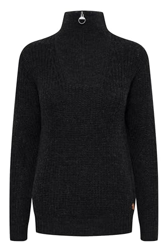 OXMO by OXNancy Damen Strickpullover Troyer Grobstrick Pullover Troyer Kragen von OXMO