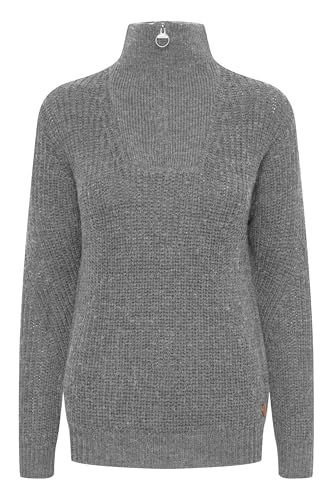 OXMO by OXNancy Damen Strickpullover Troyer Grobstrick Pullover Troyer Kragen von OXMO