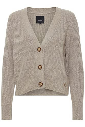 OXMO by OXNorene Damen Strickjacke Feinstrick Cardigan Strickcardigan V-Ausschnitt von OXMO