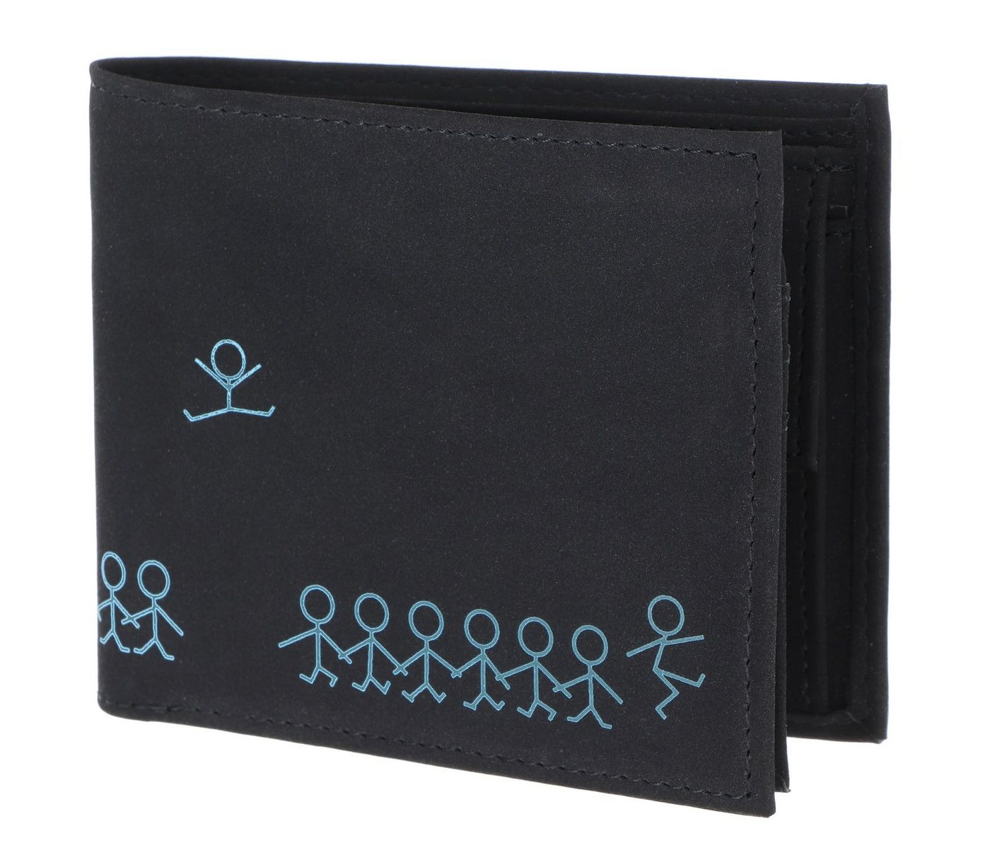 OXMOX Geldbörse Querscheinbörse, mit RFID-Blocker Schutz von OXMOX