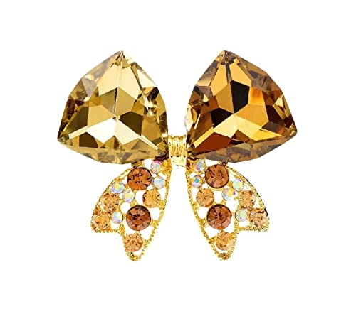 Broschen Brosche Damen Kristall Schleife Brosche Damen Temperament Kleidung Pins Oberbekleidung Hemden Accessoires Pin for Frauen Anstecknadeln von OXOAMP