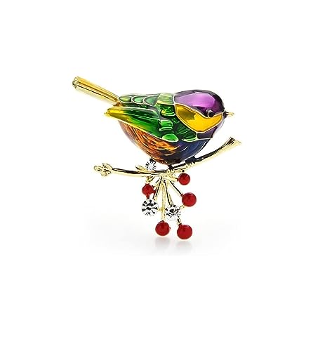 Broschen Brosche Mehrfarbige Vogelbrosche Anstecknadeln Emaille Broschen Neujahr Designer Schmuck Geschenknadeln for Frauen Anstecknadeln von OXOAMP