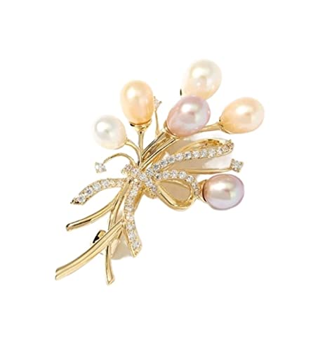 Broschen Brosche Perlenbrosche Damen Retro Wilde Atmosphäre Anstecknadel Accessoires Kreative Persönlichkeit Kleidung Dekorationen Anstecknadel for Damen Anstecknadeln von OXOAMP