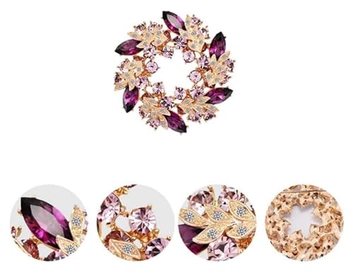 Broschen Brosche Pulloverbrosche - Manteldekoration Corsage Accessoires Mode Wilde Brosche Pullover Accessoires Anstecknadel for Damen Anstecknadeln(Purple) von OXOAMP