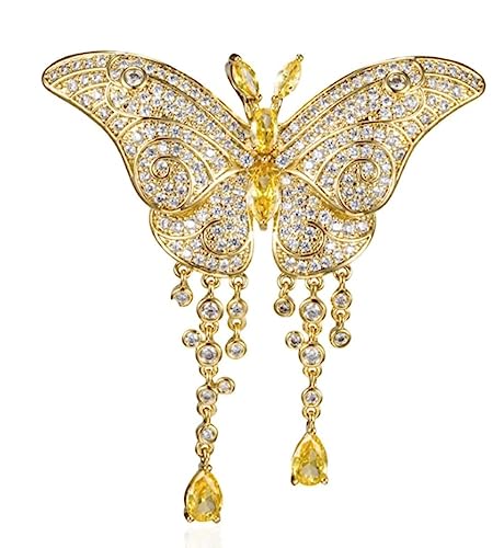 Broschen Brosche Schmetterlingsbrosche Elegante Brosche mit Fransen Klassische Party Exquisite Broschen Accessoires Anstecknadel for Frauen Anstecknadeln von OXOAMP