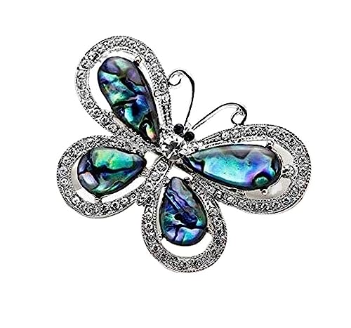 Broschen Brosche Schmetterlingsbrosche Vintage Brosche Schalschnalle Strass Perlenbrosche Dekoration Fliege Anstecknadel for Damen Anstecknadeln von OXOAMP