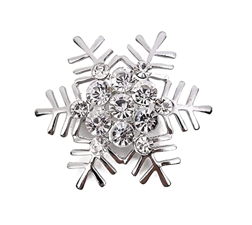 Broschen Brosche Schneeflocke Brosche Damen Kreative Persönlichkeit Temperament Pin Kleidung Zubehör Pin for Frauen Anstecknadeln von OXOAMP