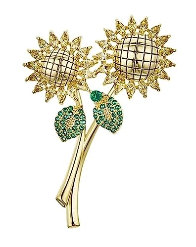 Broschen Brosche Sonnenblumenbrosche Damenmantel Pullover Blume Kreative Brosche Temperament Kleidungszubehör Anstecknadel for Frauen Anstecknadeln von OXOAMP