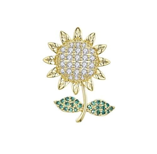 Broschen Brosche Sonnenblumenbrosche Knöpfe Anstecknadeln Strass Blumenbrosche Anstecknadel Damen Kleidungsaccessoires Anstecknadel for Frauen Anstecknadeln von OXOAMP