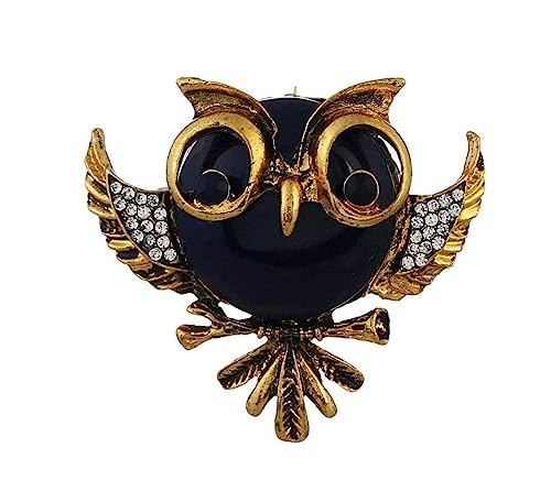 Broschen Brosche Süße Eulenbrosche Retro Kristall Strass Brosche Schmuck Kleid Schal Zubehör Anstecknadel for Damen Anstecknadeln von OXOAMP
