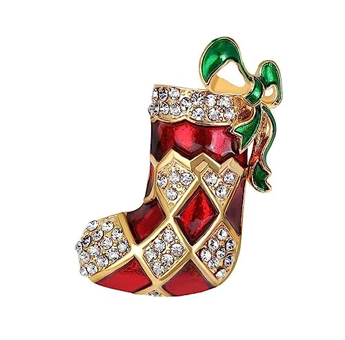 Broschen Brosche Weihnachtssocken-Brosche Damenbrosche mit Strasssteinen besetzt Damen-Bekleidungszubehör Anstecknadel for Frauen Anstecknadeln Broschen Brosche Weihnachtssocken-Brosche Damenbrosche mit Strasssteinen besetzt Damen-Bekleidungszubehör Anstecknadel for Frauen Anstecknadeln von OXOAMP