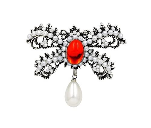 Broschen Klassische Brosche mit roter Kristall-Strass-Schleife und Broschen aus Kunstperlen Anstecknadeln Broschen Klassische Brosche mit roter Kristall-Strass-Schleife und Broschen aus Kunstperlen Anstecknadeln von OXOAMP