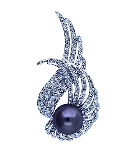 Broschen Natürliche Perle Brosche Persönlichkeit Atmosphäre High-End weibliche Accessoires Luxus Pin Anzug Temperament Anstecknadeln von OXOAMP