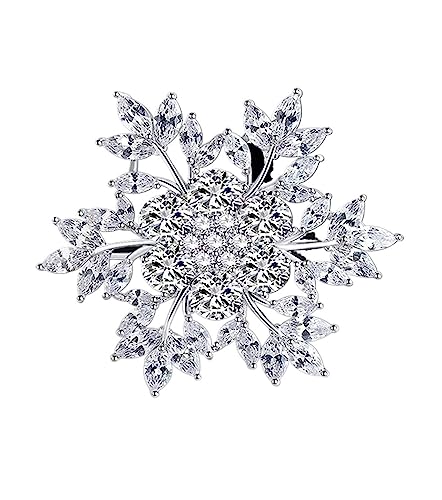 Broschen Schneeflocke Zubehör Elegante Temperament Brosche Brosche Anzug Jacke Schmuck Anstecknadeln von OXOAMP