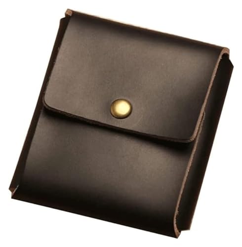 Geldbörsen Brieftasche Einfache Damen Leder Geldbörse Vintage Tragbarer Kartenhalter Große Kapazität Münzgeldbörsen Unisex Reißfest Mode (Color : Dark Blue) von OXOAMP