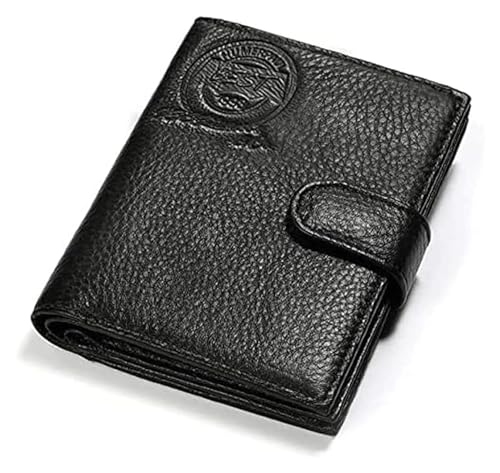 OXOAMP Geldbörsen Brieftasche Damen Leder Geldbörse Herren Hohe Kapazität Reisepass Kartenhalter Mini Münzgeldbörsen Klassische Münztasche Reißfest Mode (Color : Brown-1, Size : 10.2x14cm) von OXOAMP