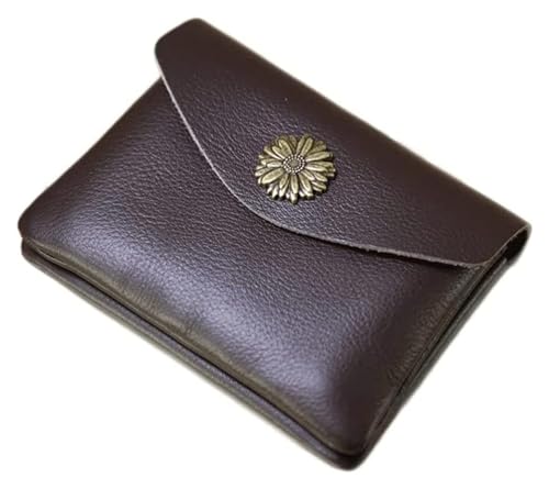 OXOAMP Geldbörsen Brieftasche Damen Ledergeldbörse Tragbarer schlanker Kartenhalter Einfache Geldbörsen mit Reißverschluss Damen-Münzfach Reißfest Mode (Color : Green-1) von OXOAMP