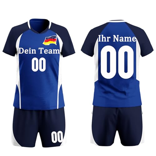Benutzerdefiniertes Volleyball Trikot mit Name und Nummer des Teams für Mädchen und Frauen Volleyball Shirt Personalisiert von OXOQAQ