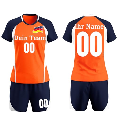 Benutzerdefiniertes Volleyball Trikot mit Name und Nummer des Teams für Mädchen und Frauen Volleyball Shirt Personalisiert von OXOQAQ