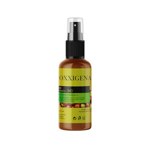 Oxxigena - 100% Reines Bio-Jojobaöl - 100 ml Spray - Kaltgepresst - Tief pflegend für die Haut, verleiht dem Haar Glanz - Vegan und ohne GVO Oxxigena - 100% Reines Bio-Jojobaöl - 100 ml Spray - Kaltgepresst - Tief pflegend für die Haut, verleiht dem Haar Glanz - Vegan und ohne GVO von OXXIGENA