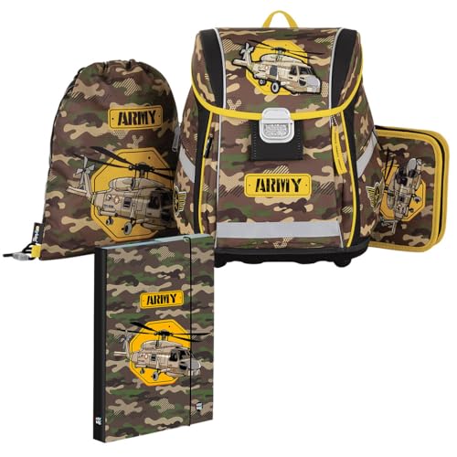 OXY BAG Schulranzen Set 4 Teilig Ergonomischer Schulrucksack Set Sportbeutel Federmappe A4 Dokumentenbox Leicht Schulset Mädchen Schultasche für 1. - 3. Klasse Back to School von OXY BAG