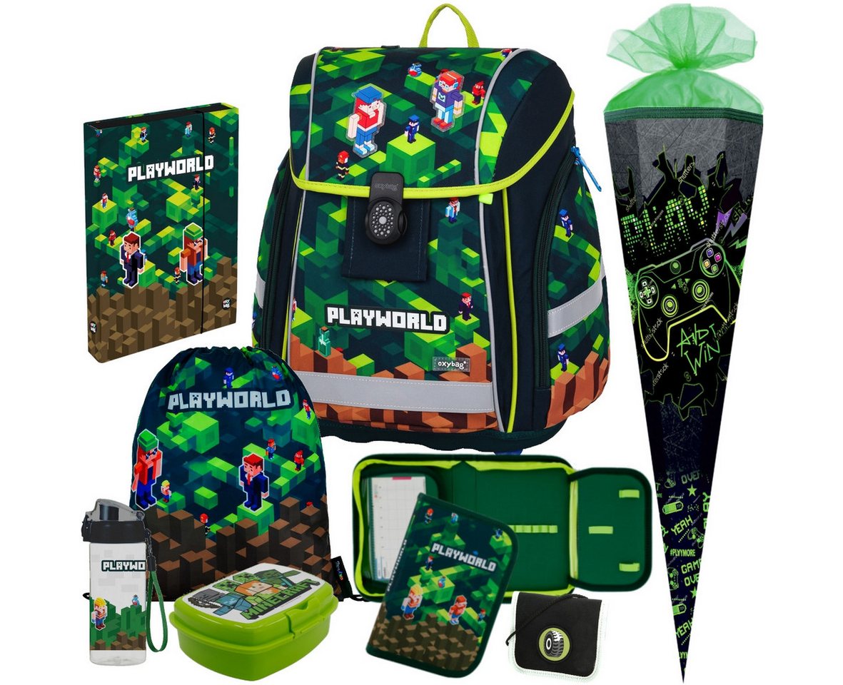 OXYBAG Schulranzen 1.Klasse Jungen in unterschiedlichen Sets (8-tlg) von OXYBAG