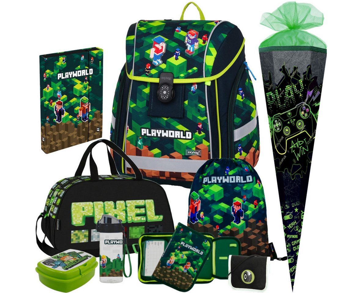 OXYBAG Schulranzen 1.Klasse Jungen in unterschiedlichen Sets (9-tlg) von OXYBAG