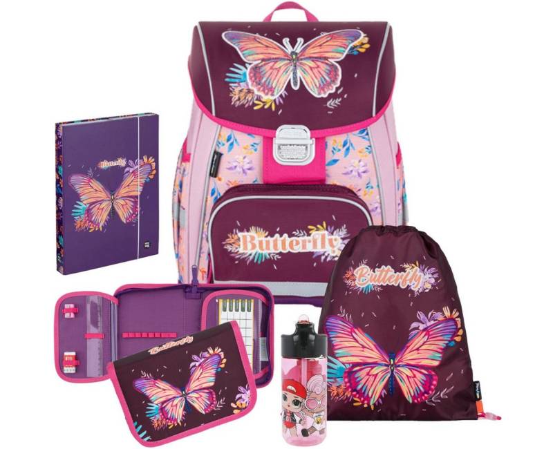 OXYBAG Schulranzen 1.Klasse Mädchen in unterschiedlichen Sets (5-tlg) von OXYBAG