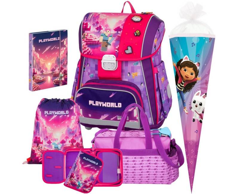 OXYBAG Schulranzen 1.Klasse Mädchen in unterschiedlichen Sets (6-tlg) von OXYBAG