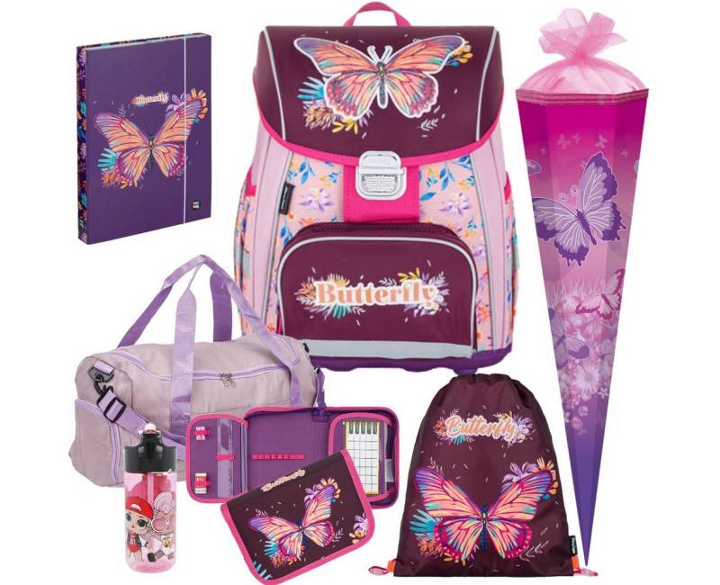 OXYBAG Schulranzen 1.Klasse Mädchen in unterschiedlichen Sets (7-tlg) von OXYBAG