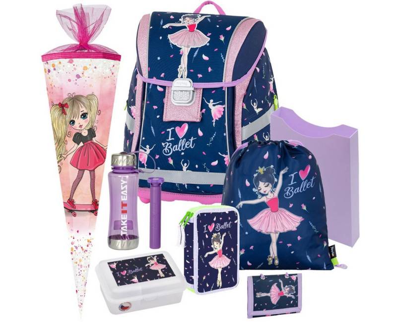 OXYBAG Schulranzen 1.Klasse Mädchen in unterschiedlichen Sets (9-tlg) von OXYBAG