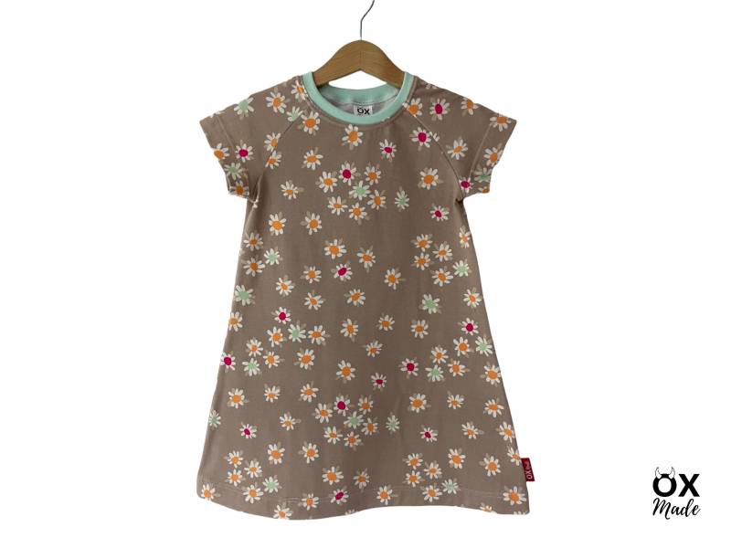 Sommerkleid "Gänseblümchen" Blumen Sommer Beige - Größe 56-164 By Oxmade von OXmade