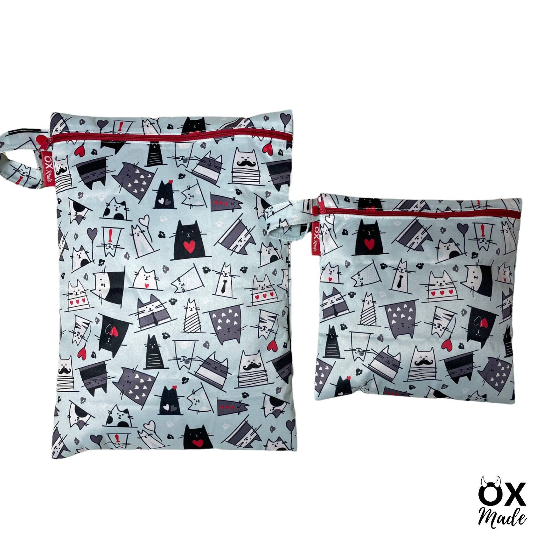 Wetbag "Katzen" Personalisierte Nasstasche Badetasche Abstrakt By Oxmade von OXmade