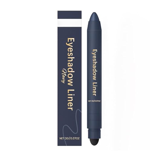 Chiura Shadow Liner 2-in-1 Eyeliner-Lidschattenstift, wasserfester, wischfester Augen-Make-up-Stift mit integriertem Blender-Schwamm, cremiger Lidschattenstift und Eyeliner-Stift (#C) von OYCXXCX