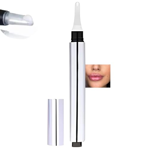 Glow Tulip Lip Plumper, transparenter, feuchtigkeitsspendender Lipgloss, Silikon-Lippenstift, natürlicher Lippenvergrößerer, langanhaltend, feuchtigkeitsspendendes Lippenöl für Frauen (SILVER) von OYCXXCX