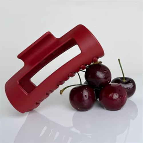 Mello Cloud Clip, mittelweiche Haarklammern, weich, bequem, flexibel und nicht abbrechbar, große rutschfeste matte Haarspangen, Pferdeschwanz-Haarnadeln, weiche Haarklammern für Frauen (RED) von OYCXXCX