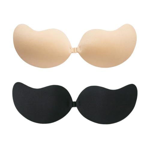 OYIWINMI Klebe BH Push Up Trägerloser, Adhesive Bra Push Up Pads Wiederverwendbare Selbstklebende für Abendkleid Brautkleid, Badeanzug, 2 Stück von OYIWINMI