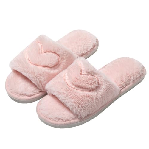OYIWINMI Plüsch Hausschuhe Damen Pantoffeln Bequeme Rutschfeste Winter Warme Rutschfeste Pantoffeln mit Memory Foam EU36-37 von OYIWINMI
