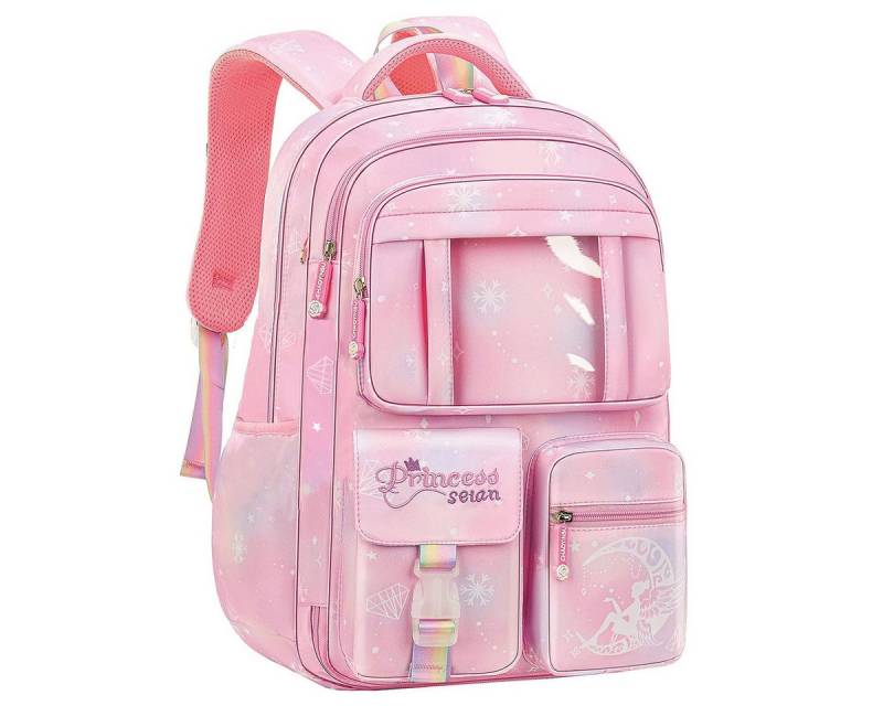 OYLCDI Schulrucksack Kinderrucksack Mädchen, Schulranzen mit Großer Kapazität (Schulranzen Mädchen 1-6. klasse, Leichte und Wasserdichte Nylon Schultasche), für Kinder Schule oder Reisen von OYLCDI