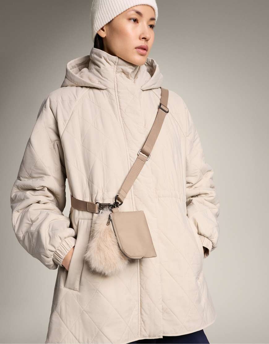 OYSHO - Zwei Geldbörsen in Steinbeige mit Trageriemen-Grau von OYSHO