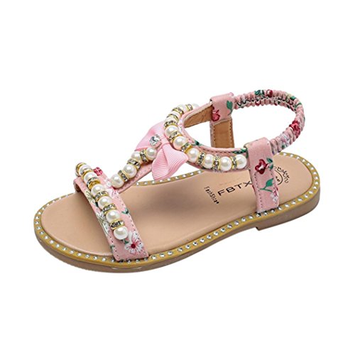 OYSOHE Kinder Sandalen, Baby Mädchen Bowknot Perle Kristall Sandalen Römischen Sandalen Prinzessin Schuhe von OYSOHE