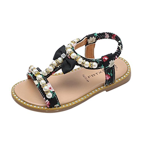 OYSOHE Kinder Sandalen, Baby Mädchen Bowknot Perle Kristall Sandalen Römischen Sandalen Prinzessin Schuhe von OYSOHE