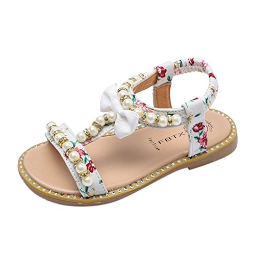 OYSOHE Kinder Sandalen, Baby Mädchen Bowknot Perle Kristall Sandalen Römischen Sandalen Prinzessin Schuhe von OYSOHE