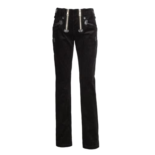 OYSTER Damen Zunfthose Rosa Stretch Cordsamt, Größe 42, schwarz von OYSTER