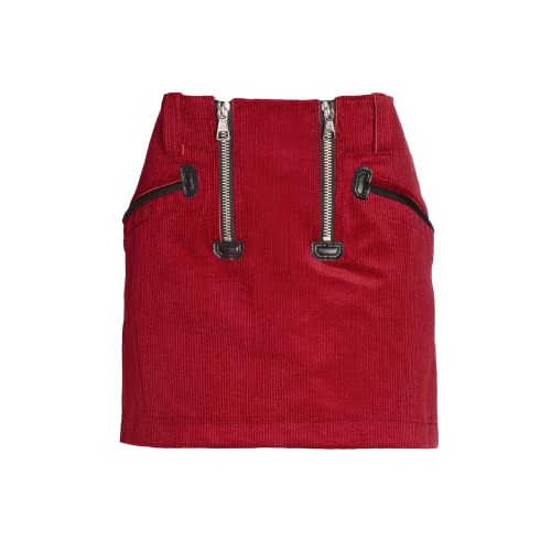 OYSTER Ines Damen Zunftrock, Stretchrock aus leichtem Cordsamt mit Sitz auf der Hüfte, ideale Zunftkleidung für den Sommer, rot, 48 von OYSTER
