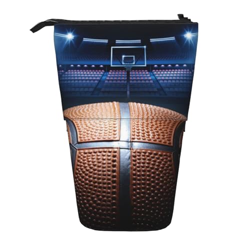 OYVDUAZB Basketball-Arena, Teleskop-Federmäppchen, Ständer, Stifthalter, Make-up-Tasche, Bleistiftbeutel, Stifttasche von OYVDUAZB