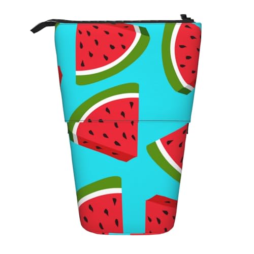 OYVDUAZB Frische Wassermelone, Teleskop-Federmäppchen, Ständer, Stifthalter, Make-up-Tasche, Bleistiftbeutel, Stifttasche von OYVDUAZB