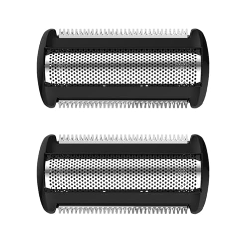 OYZOQ 2 Stück Ersatz Scherfolienkopf Für Brl140 Brl130 Bre620 Bre640 Bg2040 Bg2020, Rasierklingen Wet And Dry Scherkopf, Trimmer Scherkopffolie Mit Langer Lebensdauer, Ersatzfolienkopf (schwarz) von OYZOQ